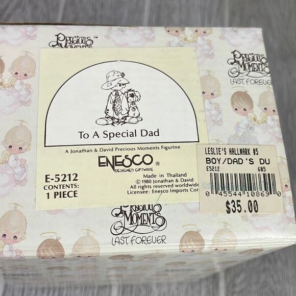 Jonathan & David 1980 Precious Moments Figurine To A Special Dad Figurine E-5212 - Picture 9 of 11